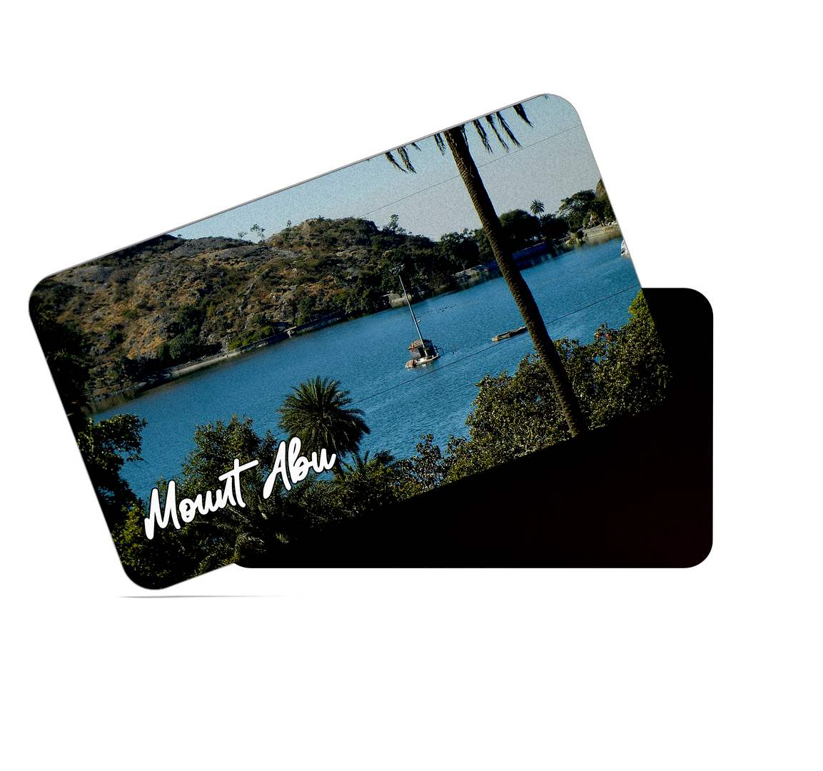 dhcrafts Multicolor Rajasthan Mount Abu D2 Design Rectangular Rubber Matte Finish Fridge Magnet / Magnetic Card Pack of 1 (8.6cm x 5.4cm)